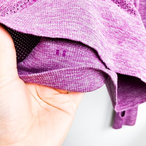 🦋 LULULEMON BREEZE BY LONG Long Sleeve Top Grape Size 6 - Picture 4 of 6